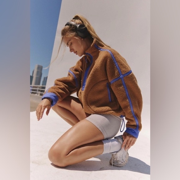 free people movement Jackets & Blazers - FP Movement Mountain High Half-Zip fleece in Twig Combo size M